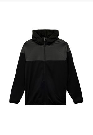 HOODED - Sweatjacke - black