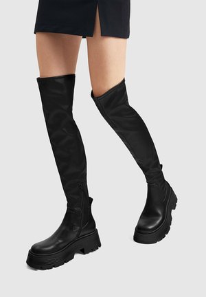 black boots long leather