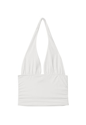 GATHERED HALTER - Top - beige