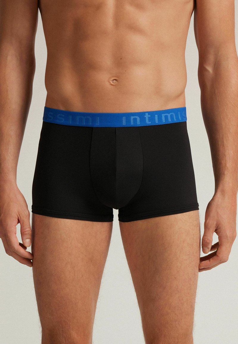 IUMAN Intimissimi Uomo MIT LOGO - Úzké boxerky - schwarz j  nero blu elettrico