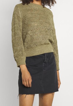 Striktrøje - khaki