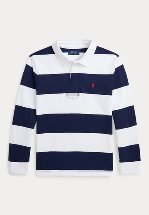Polo Ralph Lauren, THE ICONIC RUGBY SHIRT 7-14Y - Pikkade varrukatega topp - white/cruise navy