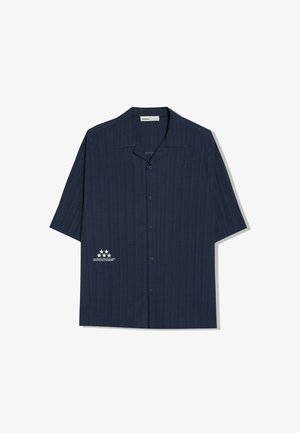 Bershka, BOXY FIT PRINTED - T-SHIRT - Chemise - dark blue