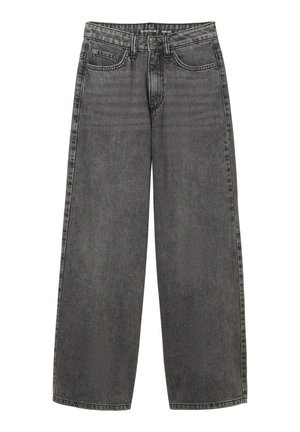 TOM TAILOR WIDE LEG - Flared Jeans - used mid stone grey denim