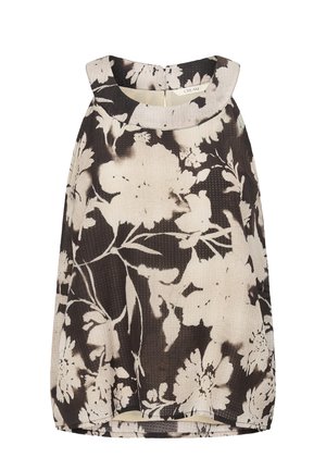 Cream, CRHAILEY HALTERNECK - Blouse - dark brown flower