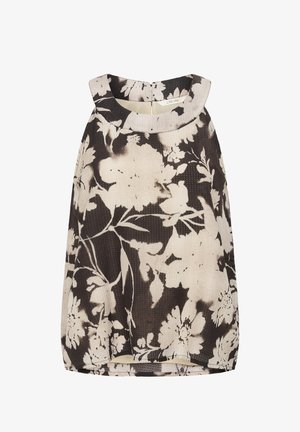 Cream, CRHAILEY HALTERNECK - Blouse - dark brown flower