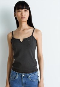Tommy Jeans NECKLINE - Top - black