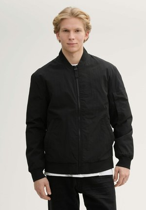 TOM TAILOR DENIM MIT TASCHEN - Bomberjacka - black