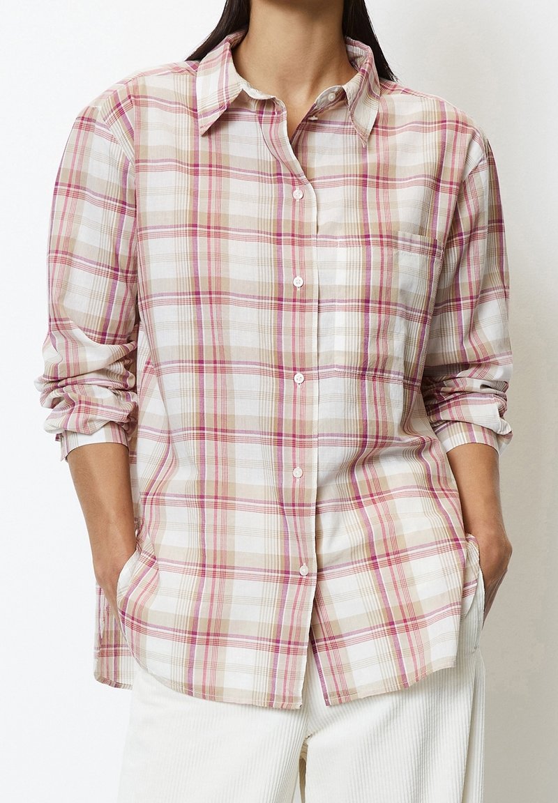 Marc O'Polo Chemisier - mottled dark red