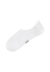 Weißer Knöchelsocke aus weichem Stoff, mit einem nahtlosen Design, einer glatten Textur und einem dezenten Markenzeichen an der Seite.