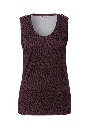 Street One, TOP MIT V-NECK UND KNOPFDETAIL - Top - rustic rouge