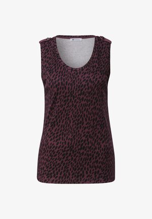Street One, TOP MIT V-NECK UND KNOPFDETAIL - Top - rustic rouge