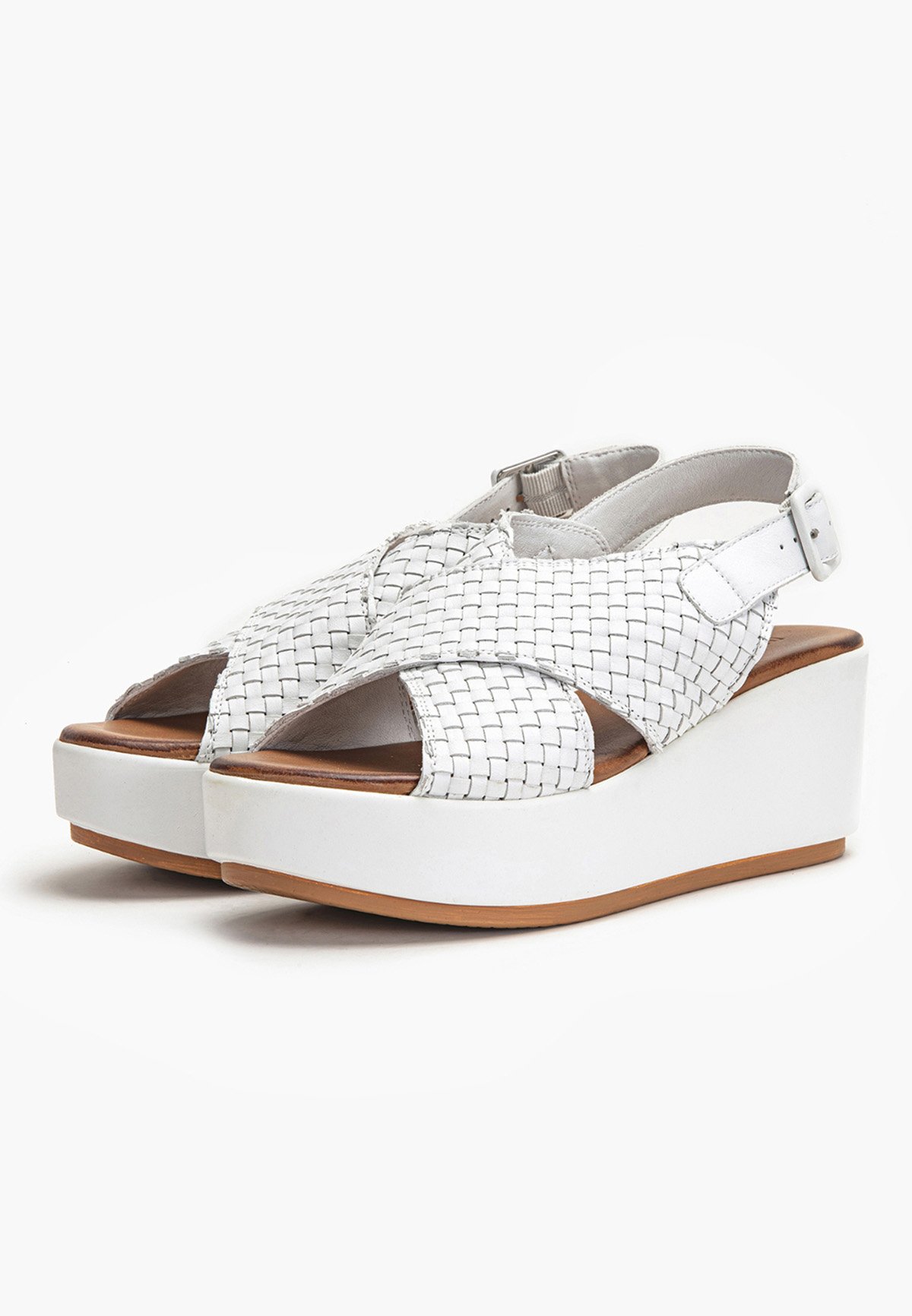 Inuovo Sandalen met sleehak - white wht/wit - Zalando.nl