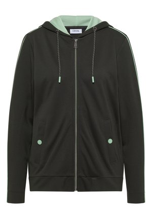Cecil, KAPUZENJACKE MIT KONTRASTDETAILS - Sweatjakke - raw khaki
