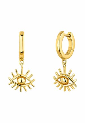 DE ARO PEQUEÑOS DE BAÑADA EN DE CON OJO - Pendientes - yellow