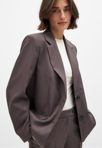 Halflange jas - soft plum