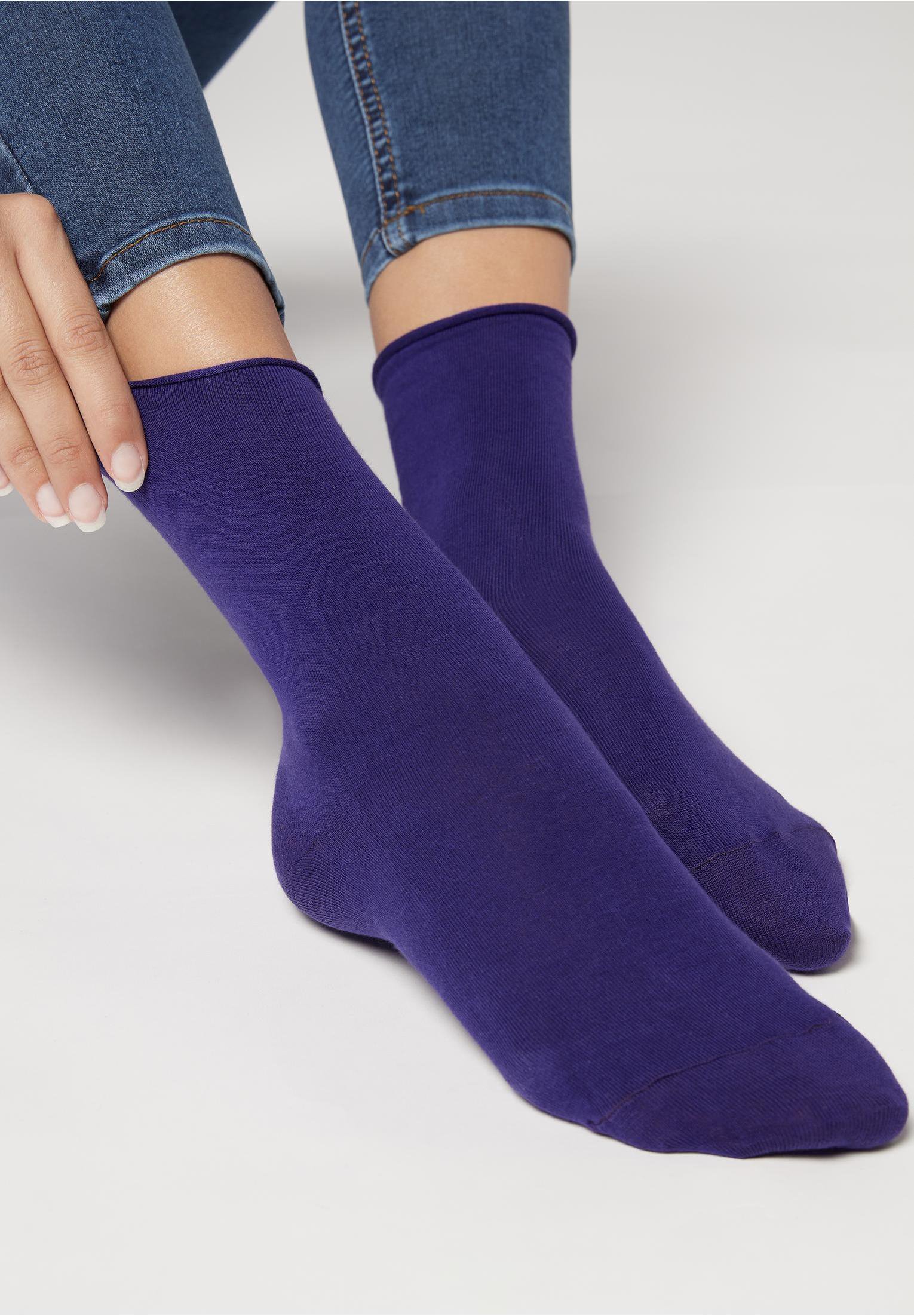 Calzedonia MIT UMSCHLAG - Calze - violett - bright purple/viola - Zalando