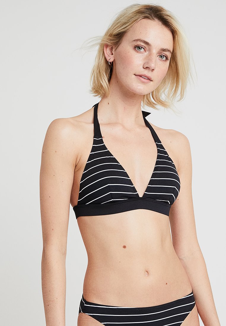 Esprit MOONRISE BEACH PADDED HALTERNECK Top de bikini black/negro