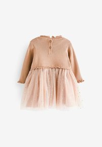 Next Pletené šaty - light brown