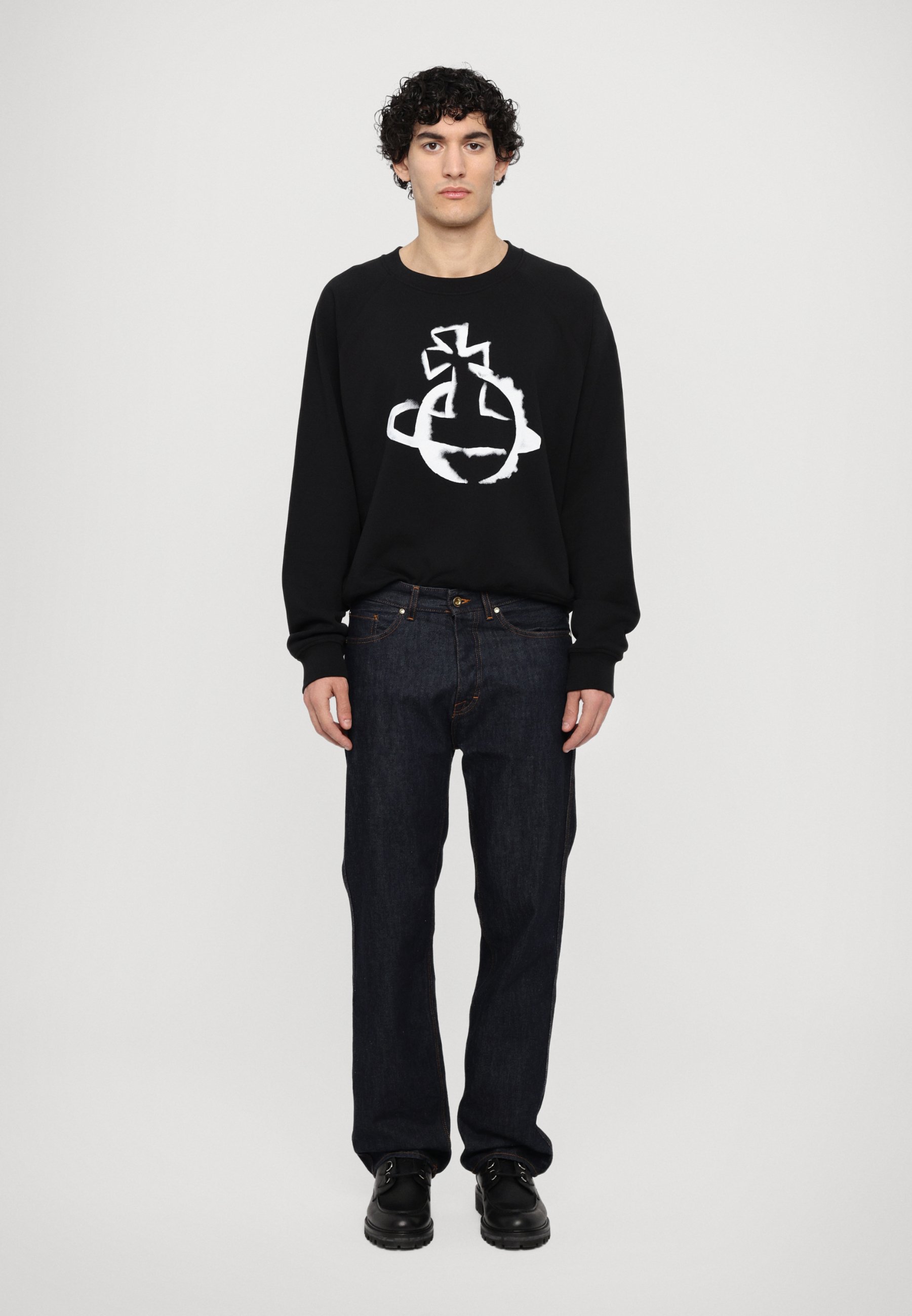 Vivienne Westwood STENCIL ORB RAGLAN - Sweatshirt - black