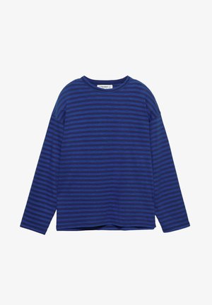 PULL&BEAR STRIPED - Bluză cu mânecă lungă - blue