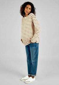 JoJo Maman Bébé MATERNITY BOYFRIEND STRIPE  - Hosszú ujjú felső - oatmeal