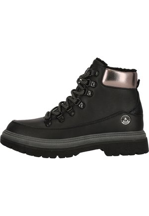 Lace-up ankle boots - zwart