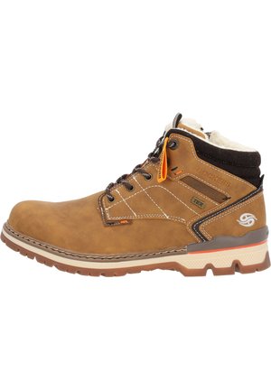 Lace-up ankle boots - golden tan yellow