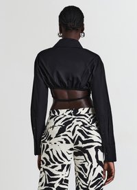 Calliope CROPPED CON LACCETTI - Camicetta - ultrablack