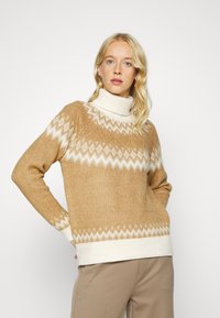 ONLY Tall ONLMARJANA HIGHNECK - Camisola - toasted coconut/taupe gray/pumice stone/humus