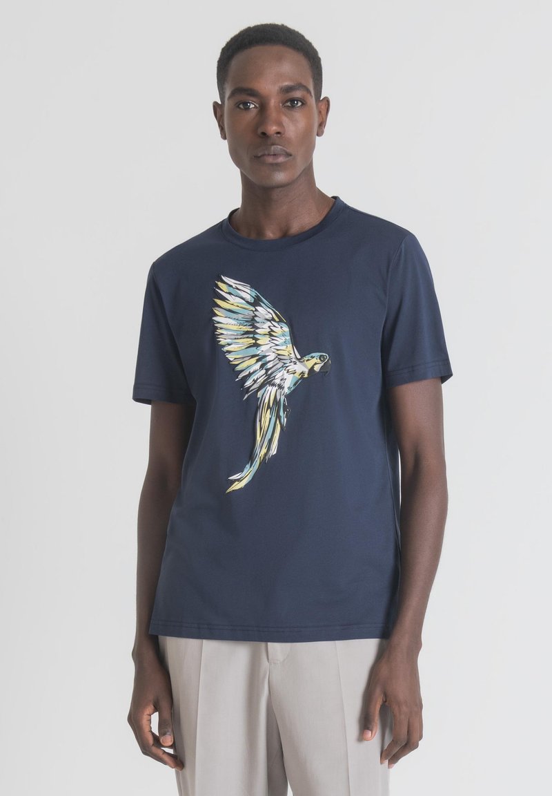 Antony Morato T Shirt Homme Bleu Imprime Col Rond En Coton main image 0
