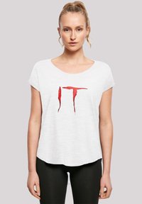 F4NT4STIC LONG CUT  IT FILM ES STEPHEN KING DISTRESSED LOGO - T-shirts med print - white