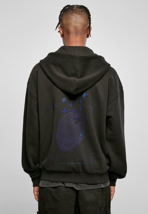 Mister Tee GRID HEAD ZIP - Zip-up sweatshirt - black