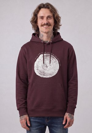 watapparel, BAUMSCHEIBE UNISEX - Kapuzenpullover - red brown
