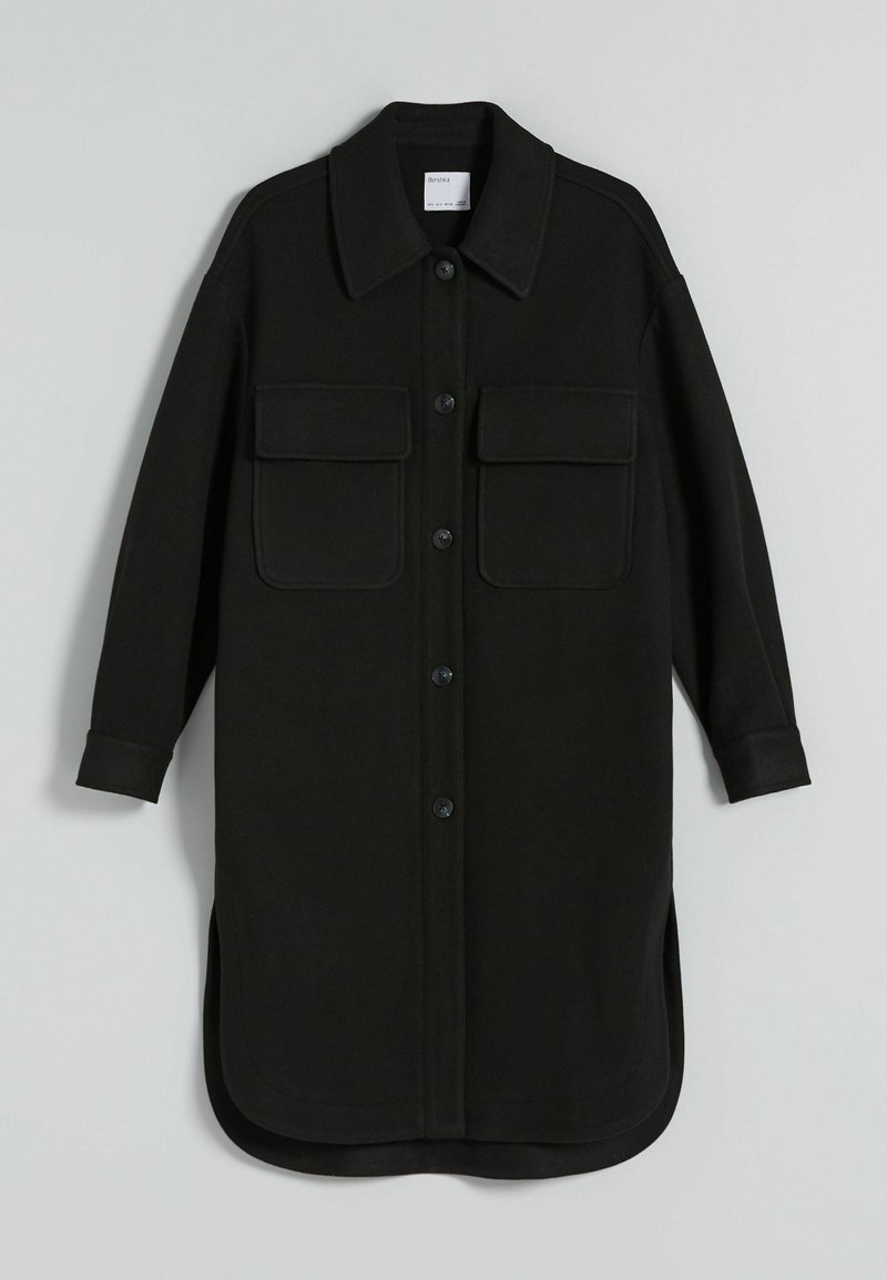 Bershka Mantel zwart Bershka Mantel zwart