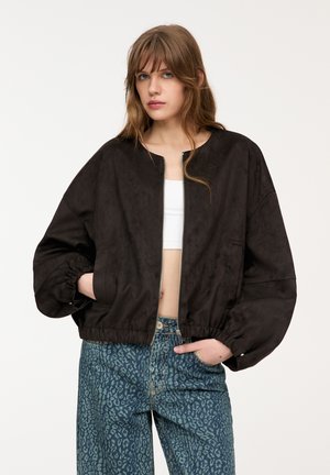 Kunstlederjacke - dark brown
