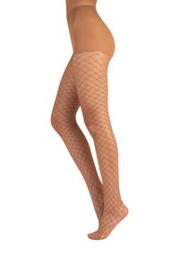 Calzitaly LARGE FISHNET WITH BOXER BRIEF - Rajstopy