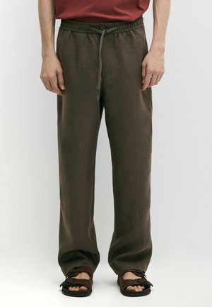 Massimo Dutti Stoffhose - mottled dark green