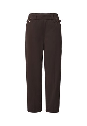 Street One, BARREL LEG HOSE MIT SCHNALLENDETAIL - Pantalon classique - espresso brown