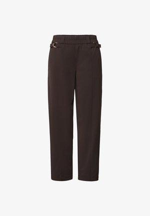 Street One, BARREL LEG HOSE MIT SCHNALLENDETAIL - Broek - espresso brown