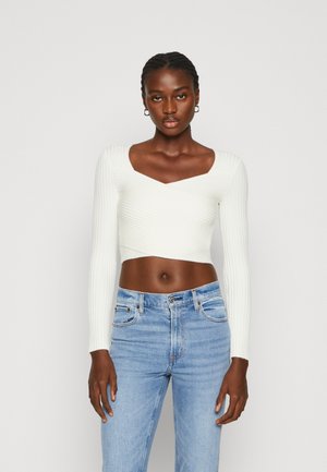 Abercrombie & Fitch VARIEGATED WRAP SLIM - Πουλόβερ - jet stream