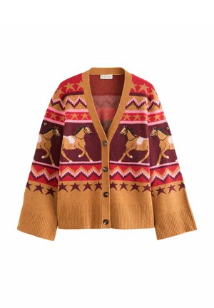 Love & Roses, V-NECK KNITTED CARDIGAN - Adīta jaka - camel