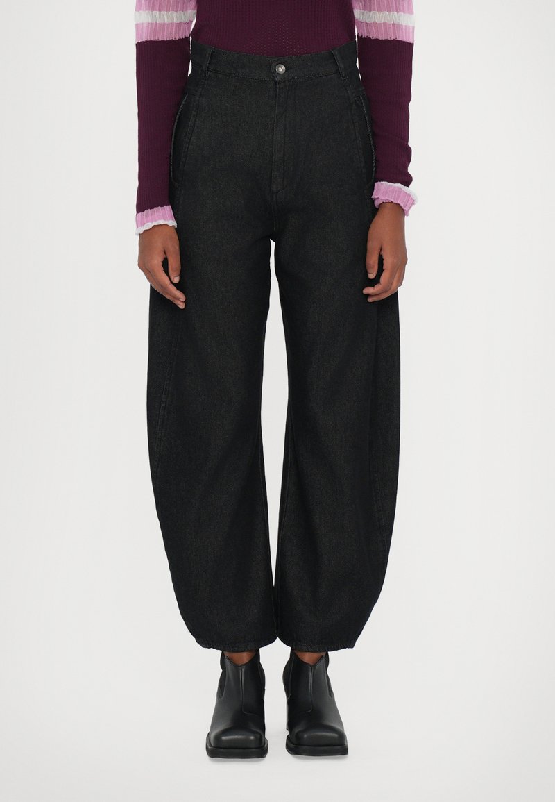 Henrik Vibskov SHADE PANTS - Széles szárú - dark denim