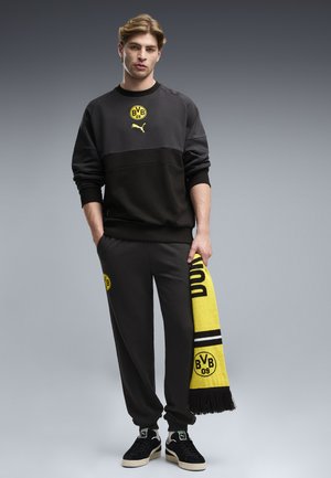 Puma, BORUSSIA DORTMUND FTBLCULTURE SWEATHOSE - Fanartikel - black-faster yellow
