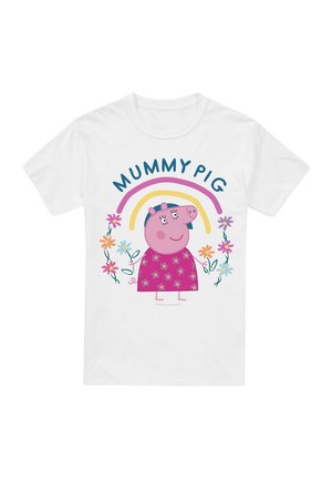 Peppa Pig PEPPA PIG MUMMY PIG FLORAL RAINBOW  - T-Shirt print - white