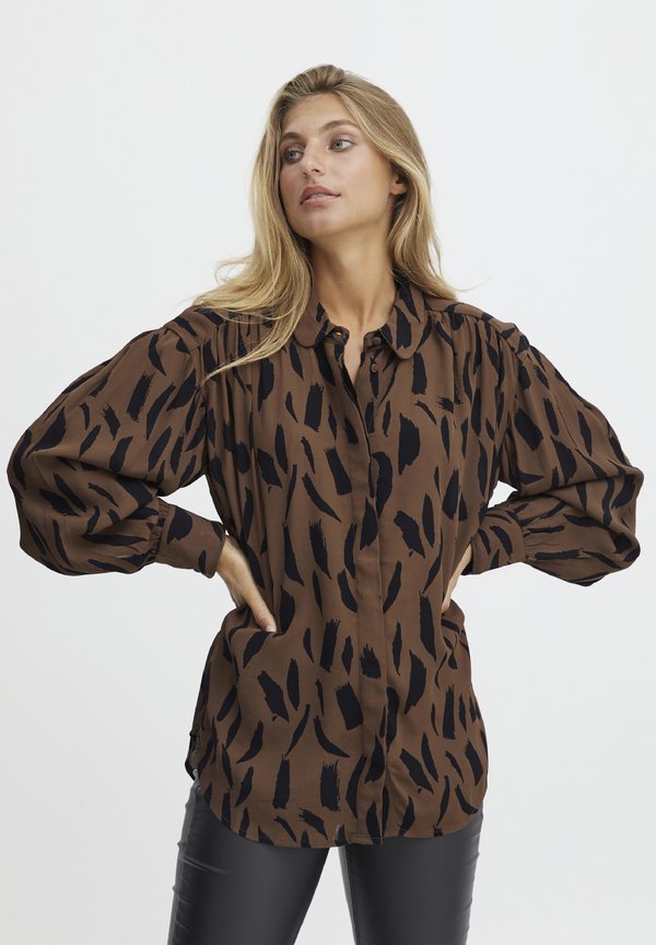 FRGeto - Button-down blouse - rain drum mix