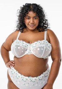 Devoted By Zizzi - MIT GÄNSEBLÜMCHEN-STICKEREI - Reggiseno con ferretto - bright white Immagine in miniatura 1