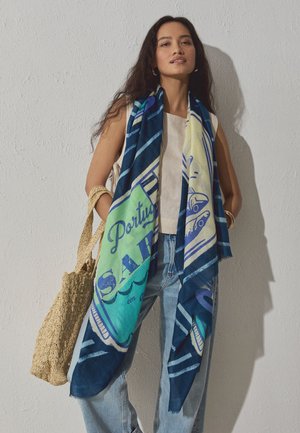 Next, SARDINE PRINT LIGHTWEIGHT - Scarf - navy blue