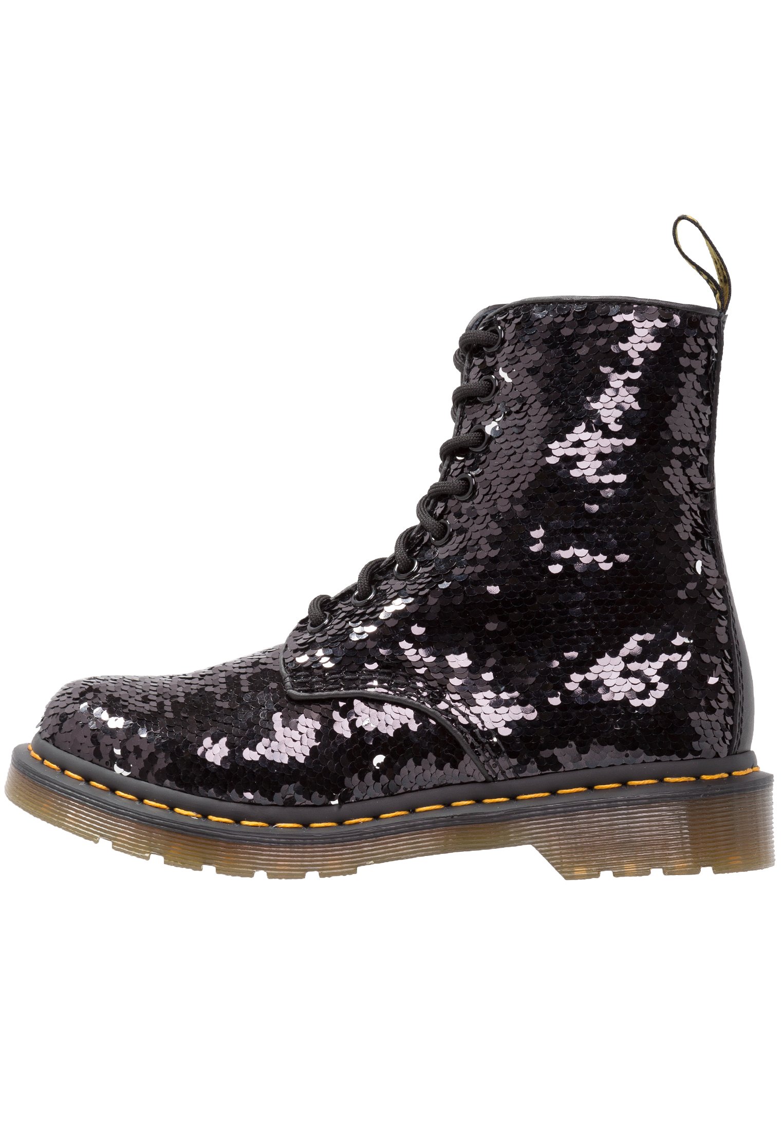 1460 PASCAL SEQN 8 EYE BOOT Botki sznurowane blacksilver 1460 PASCAL SEQN 8 EYE BOOT Botki sznurowane blacksilver