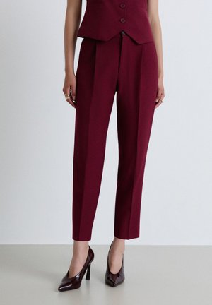 Calliope, PANTALONE LUNGO TINTA UNITA - Trousers - bordeaux